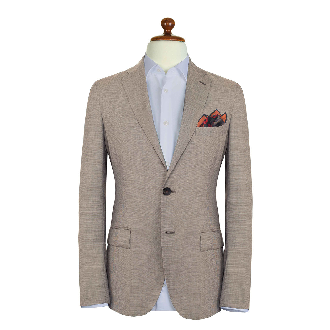 Cats Eyes Dark Taupe Pocket Square