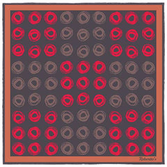 Cats Eyes Dark Taupe Pocket Square