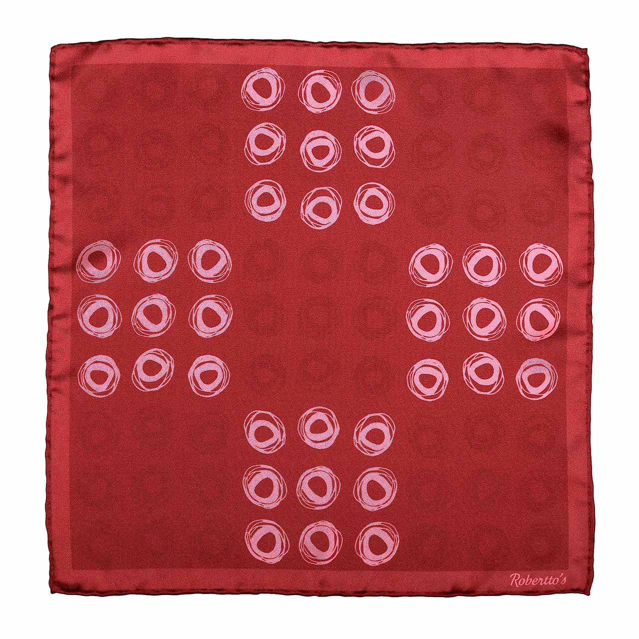 Cats Eyes Amaranth Pocket Square