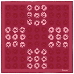 Cats Eyes Amaranth Pocket Square