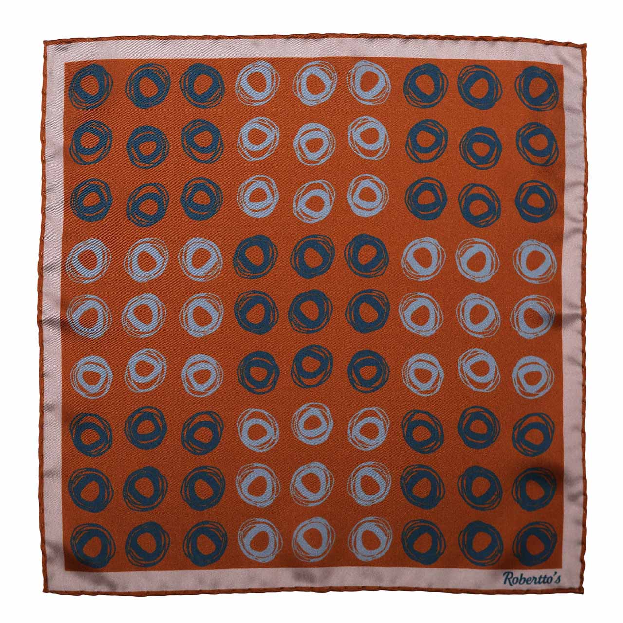 Cats Eyes Peanut Brown Pocket Square