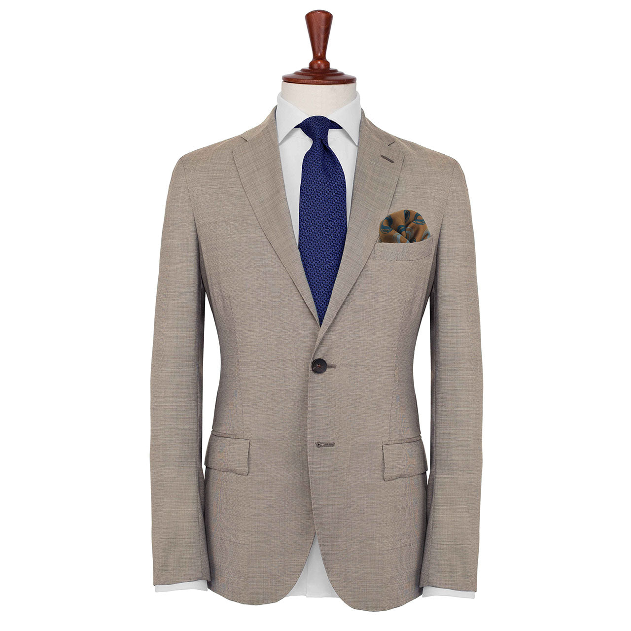 Cats Eyes Peanut Brown Pocket Square