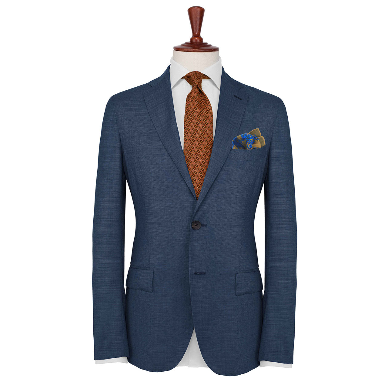 Chains & Charms Golden Brown Pocket Square