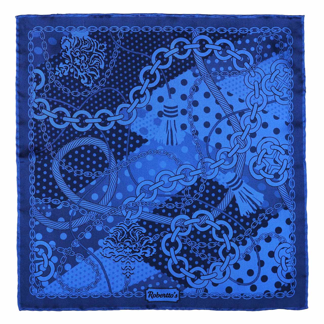 Chains & Charms Light Blue Pocket Square