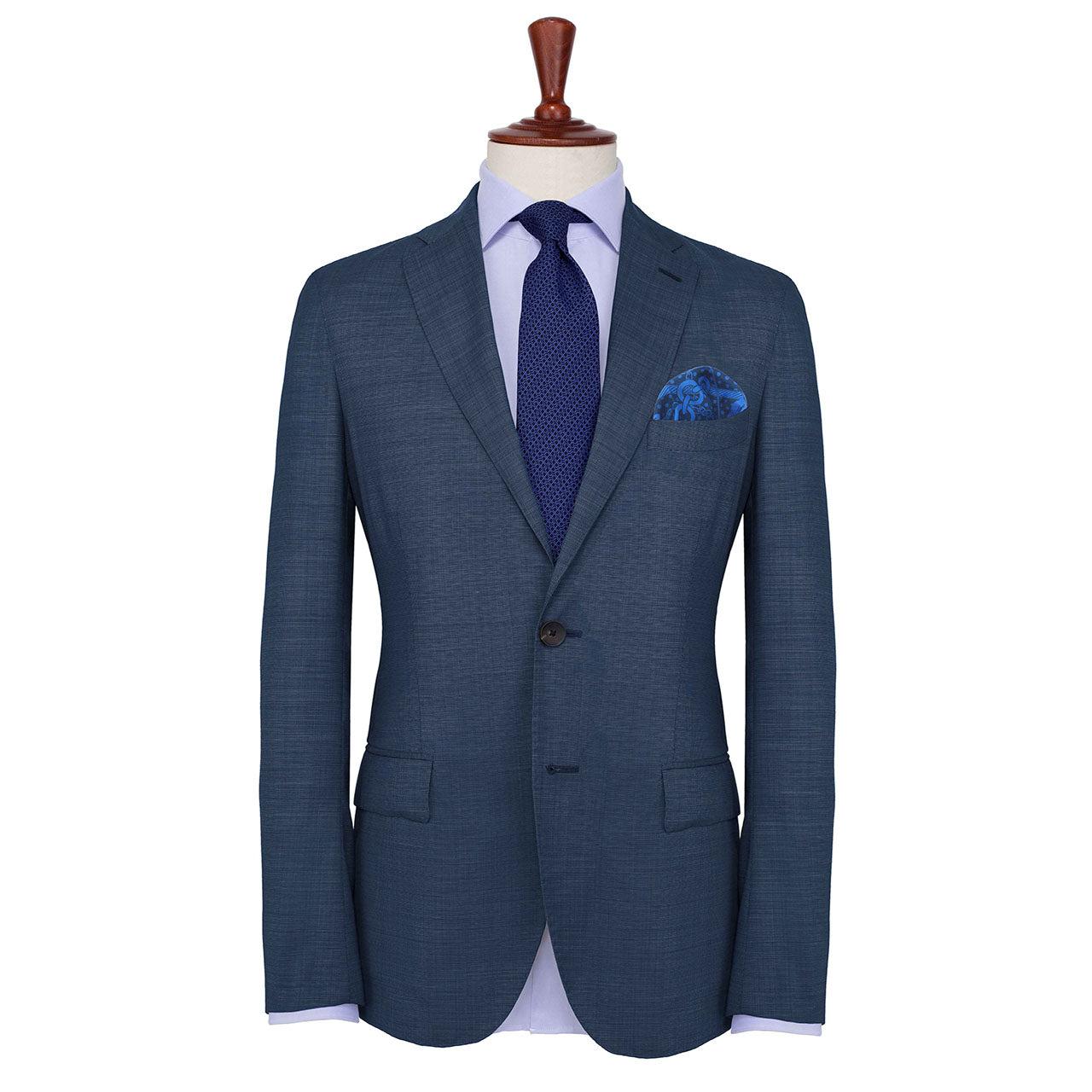 Chains & Charms Light Blue Pocket Square