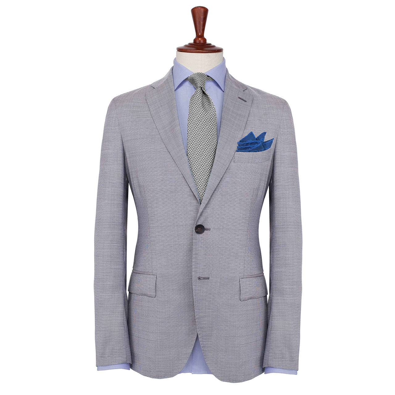 Chains & Charms Light Blue Pocket Square