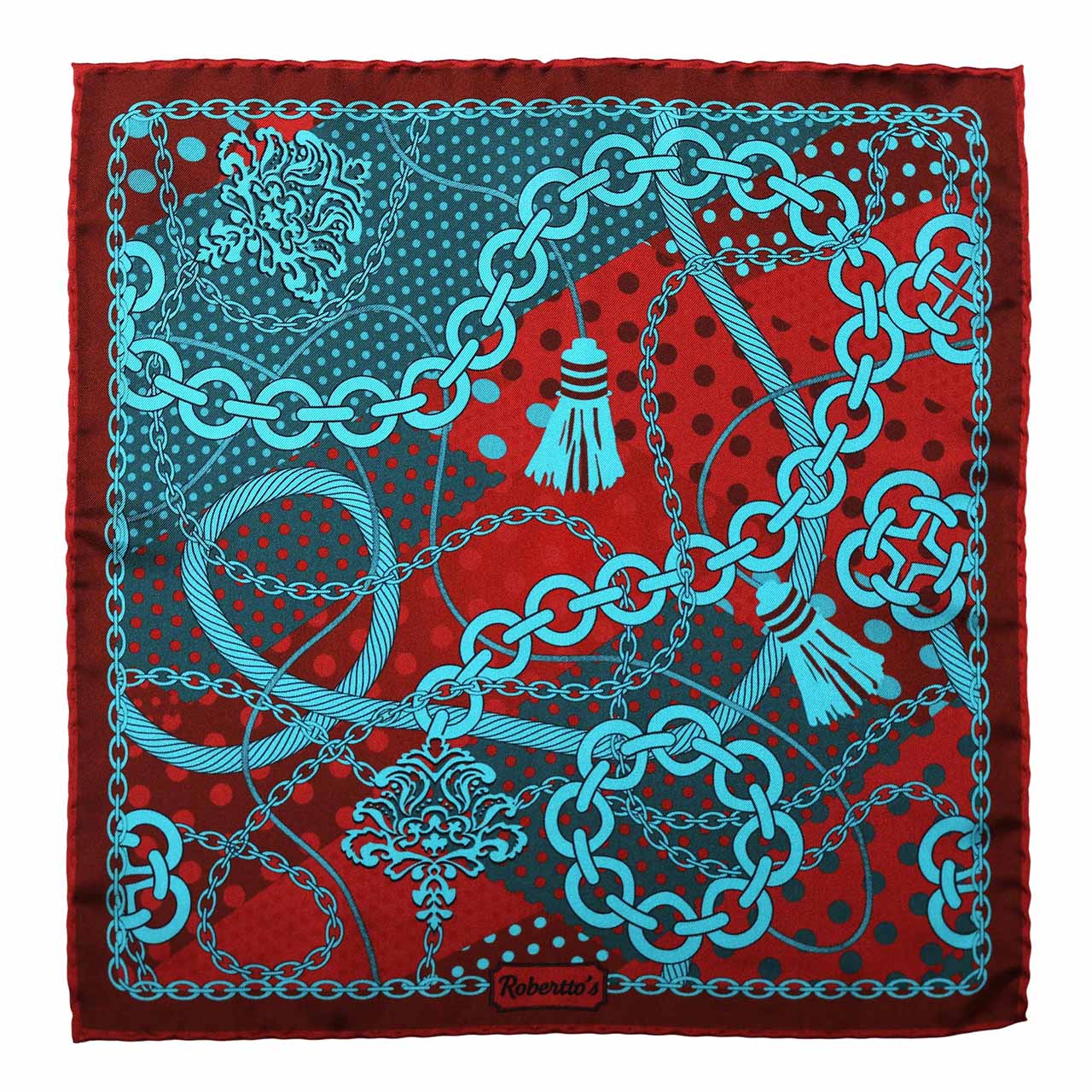 Chains & Charms Brick Pocket Square
