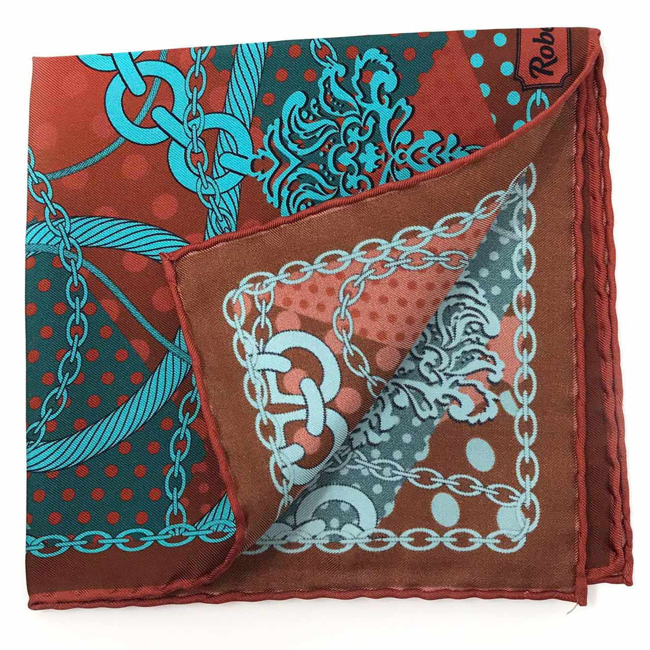 Chains & Charms Brick Pocket Square