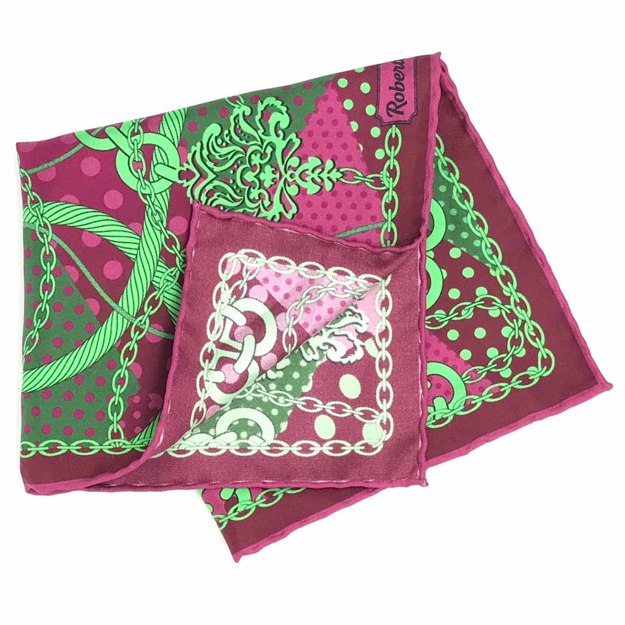 Chains & Charms Purple Pocket Square