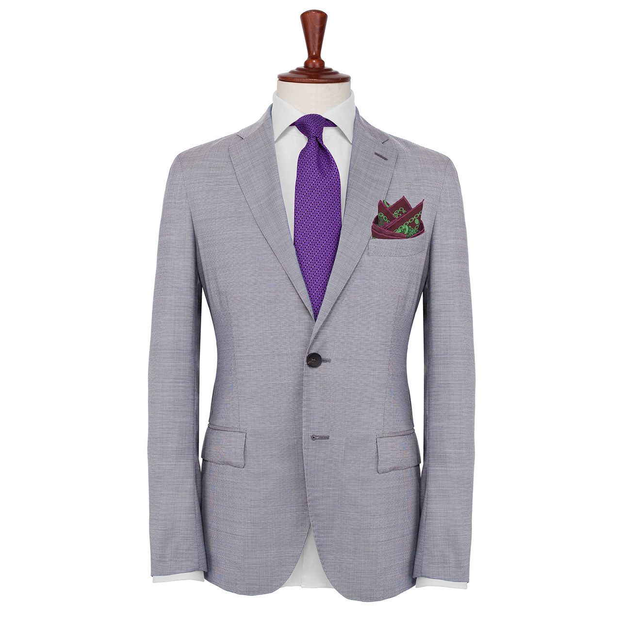 Chains & Charms Purple Pocket Square