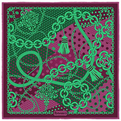 Chains & Charms Purple Pocket Square