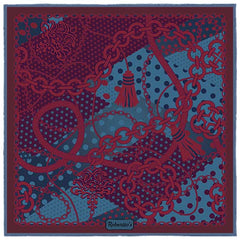Chains & Charms French Blue Pocket Square