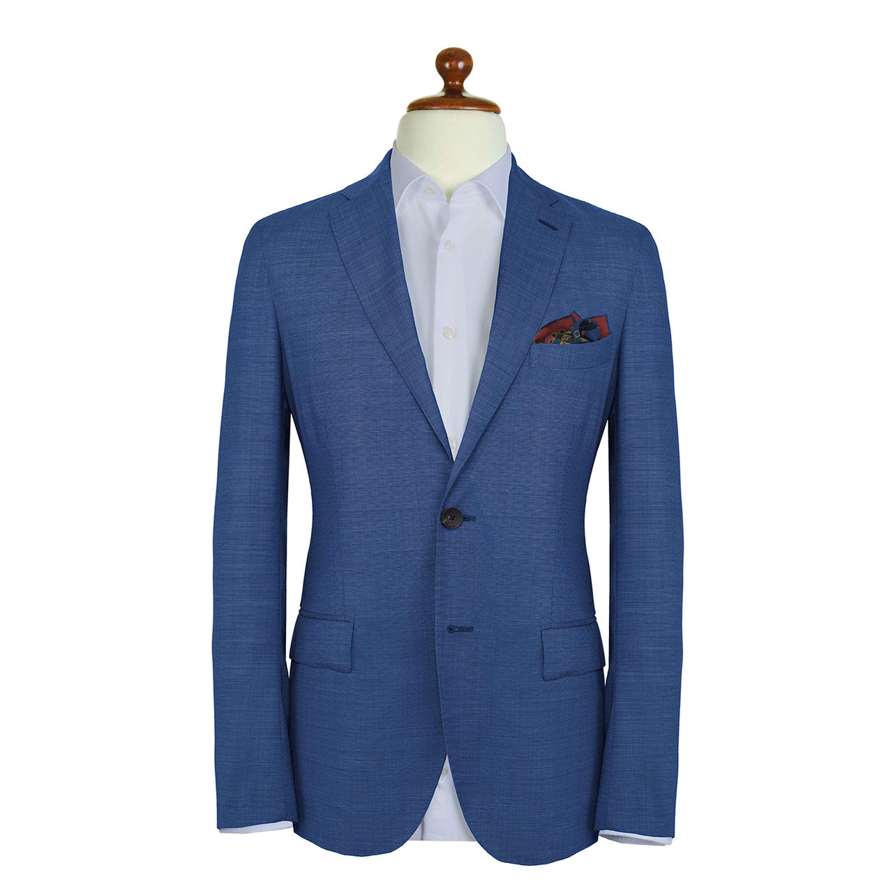 Chains & Charms Dark Greyish Blue Pocket Square