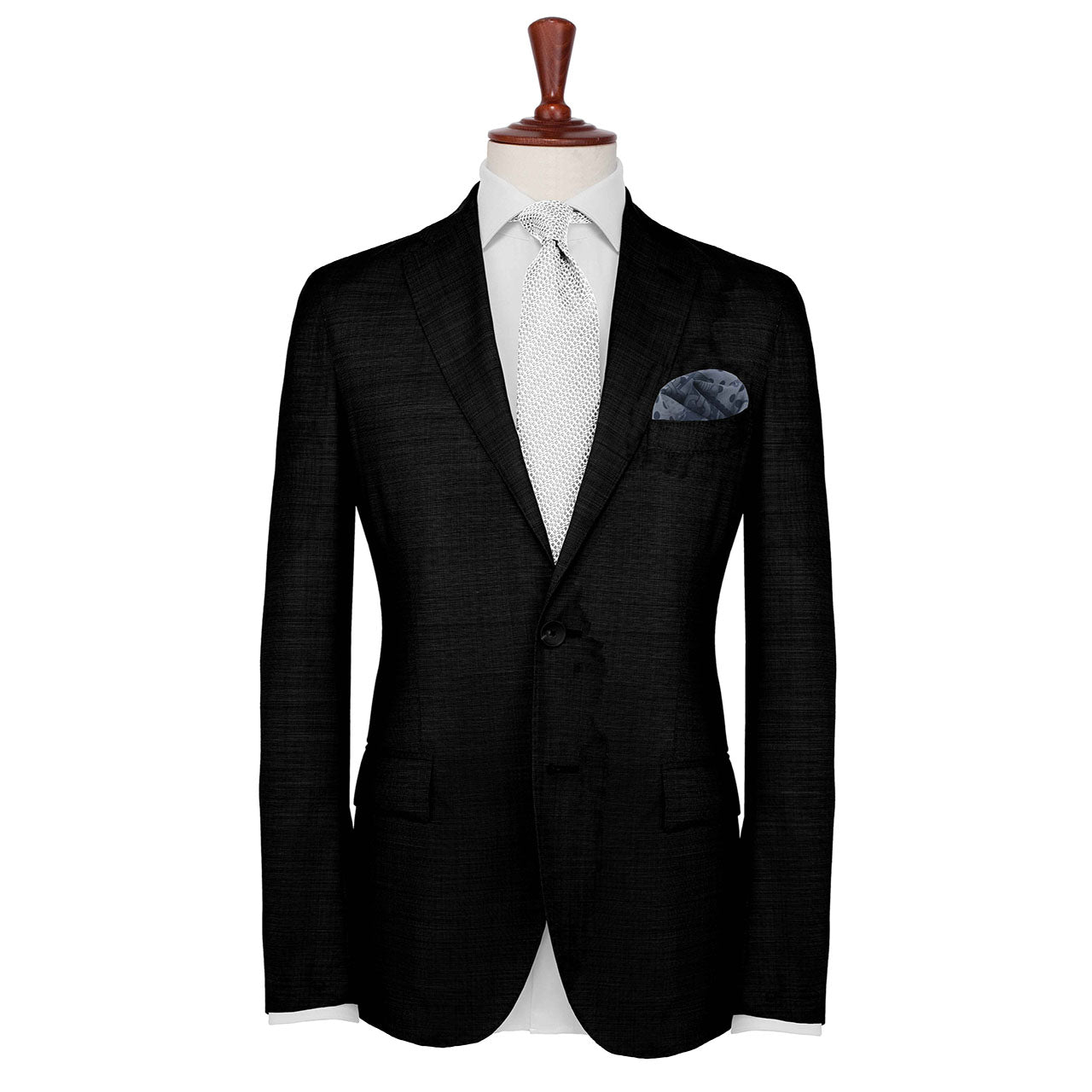 Chains & Charms Smoke Grey Pocket Square