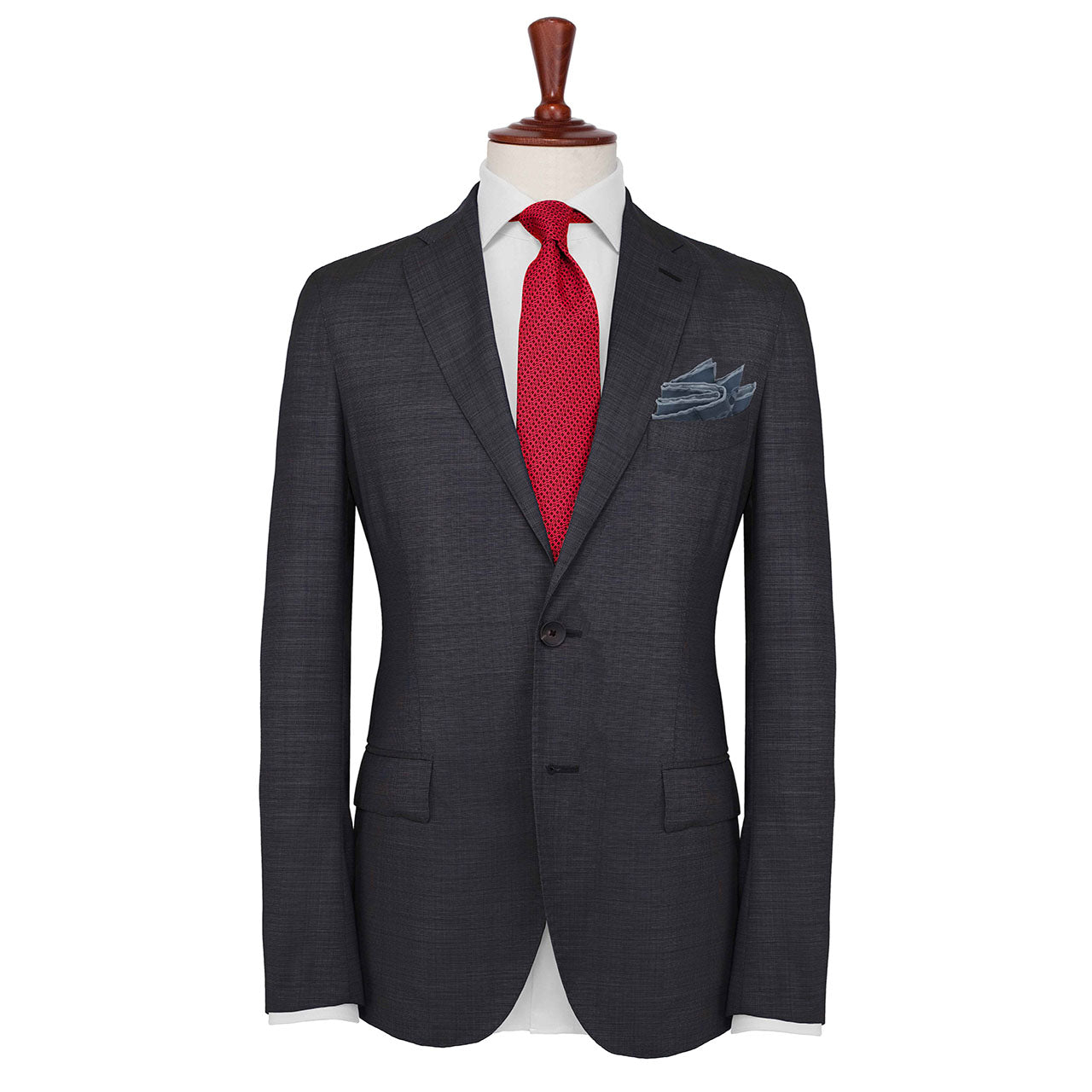 Chains & Charms Smoke Grey Pocket Square