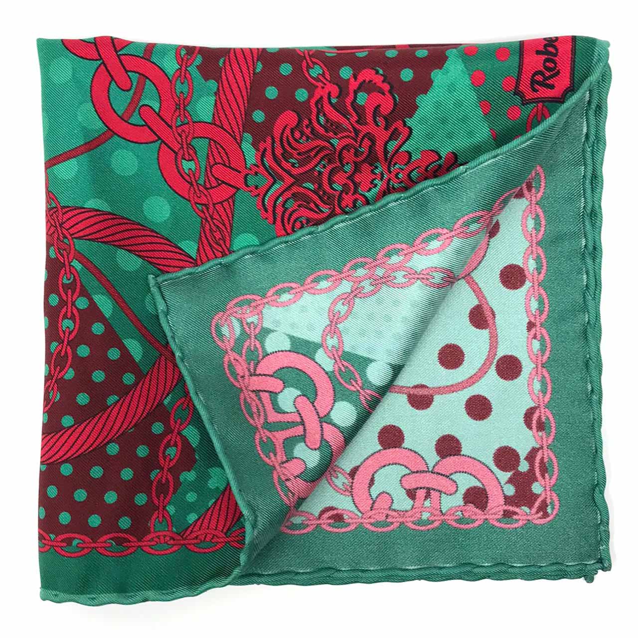 Chains & Charms Dark Turquoise Pocket Square