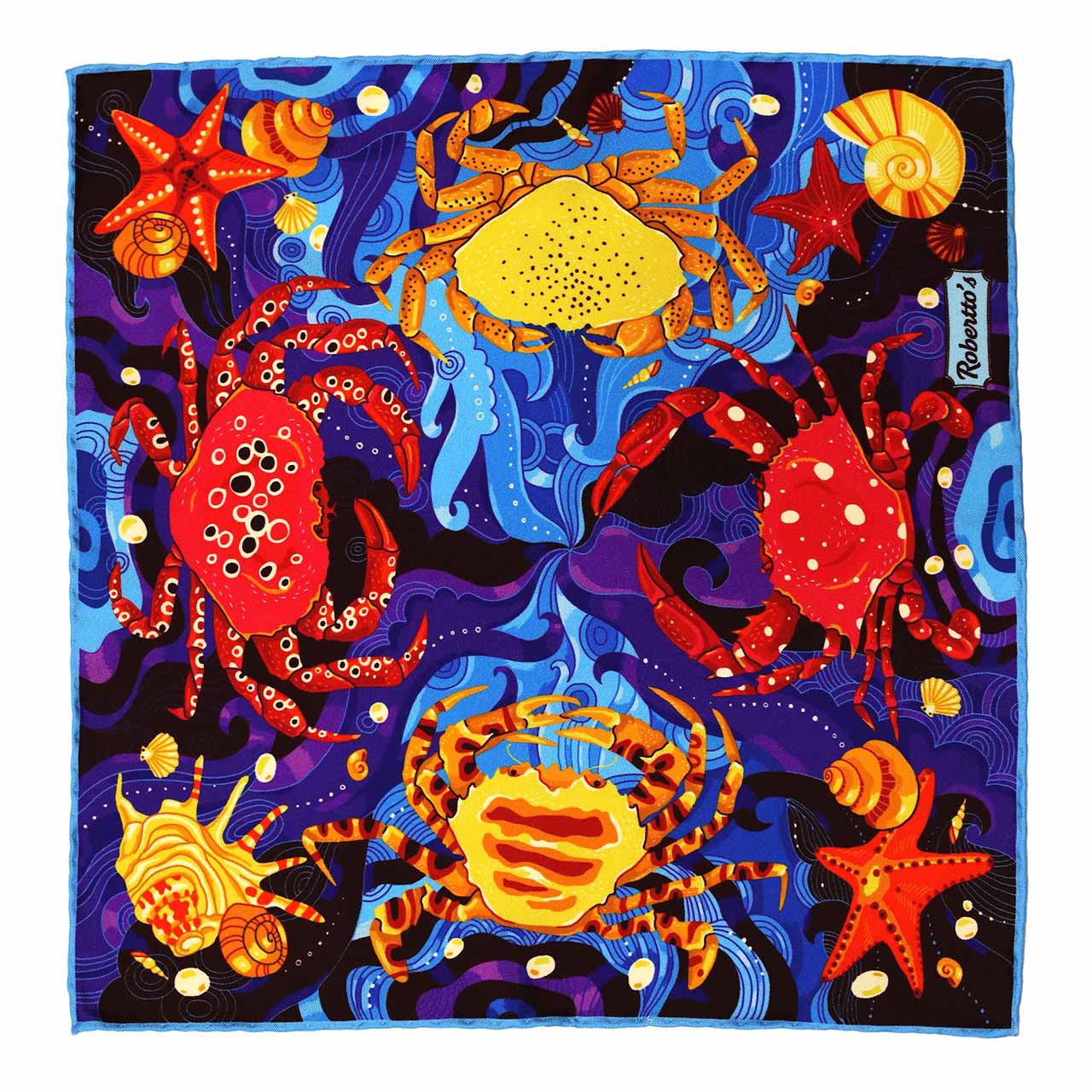 After The Tide Sky Blue Pocket Square