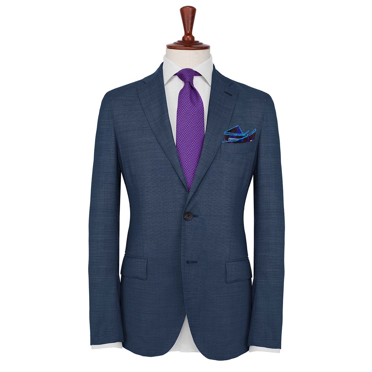 After The Tide Sky Blue Pocket Square