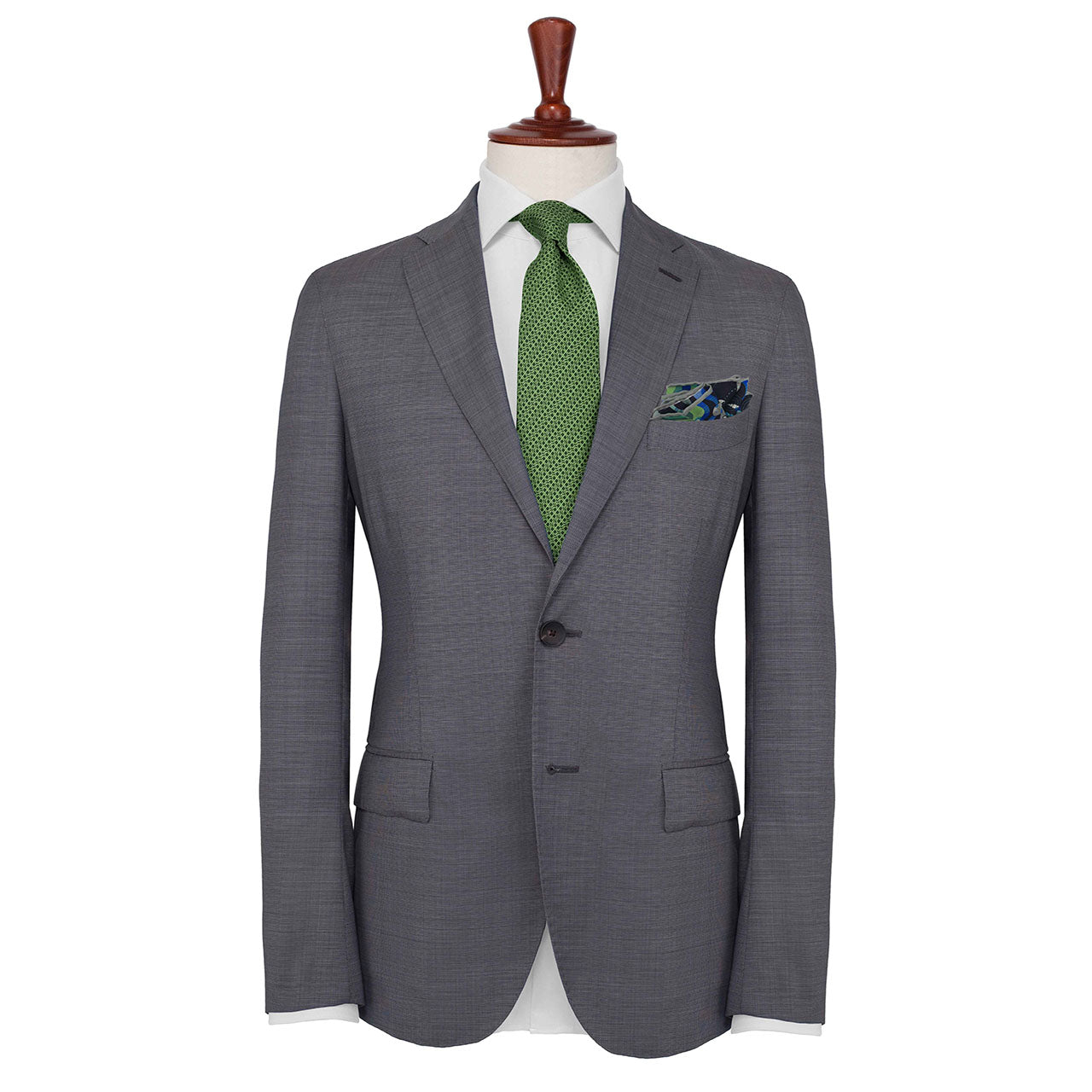 After The Tide Metal Grey Pocket Square