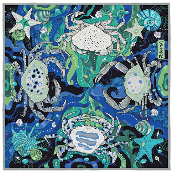 After The Tide Metal Grey Pocket Square