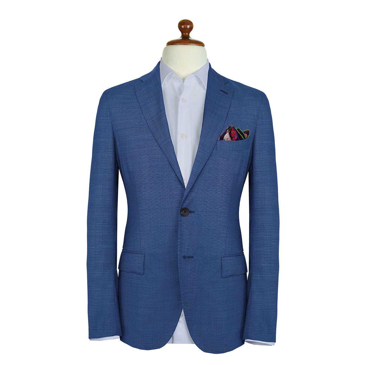 After The Tide Green Pocket Square