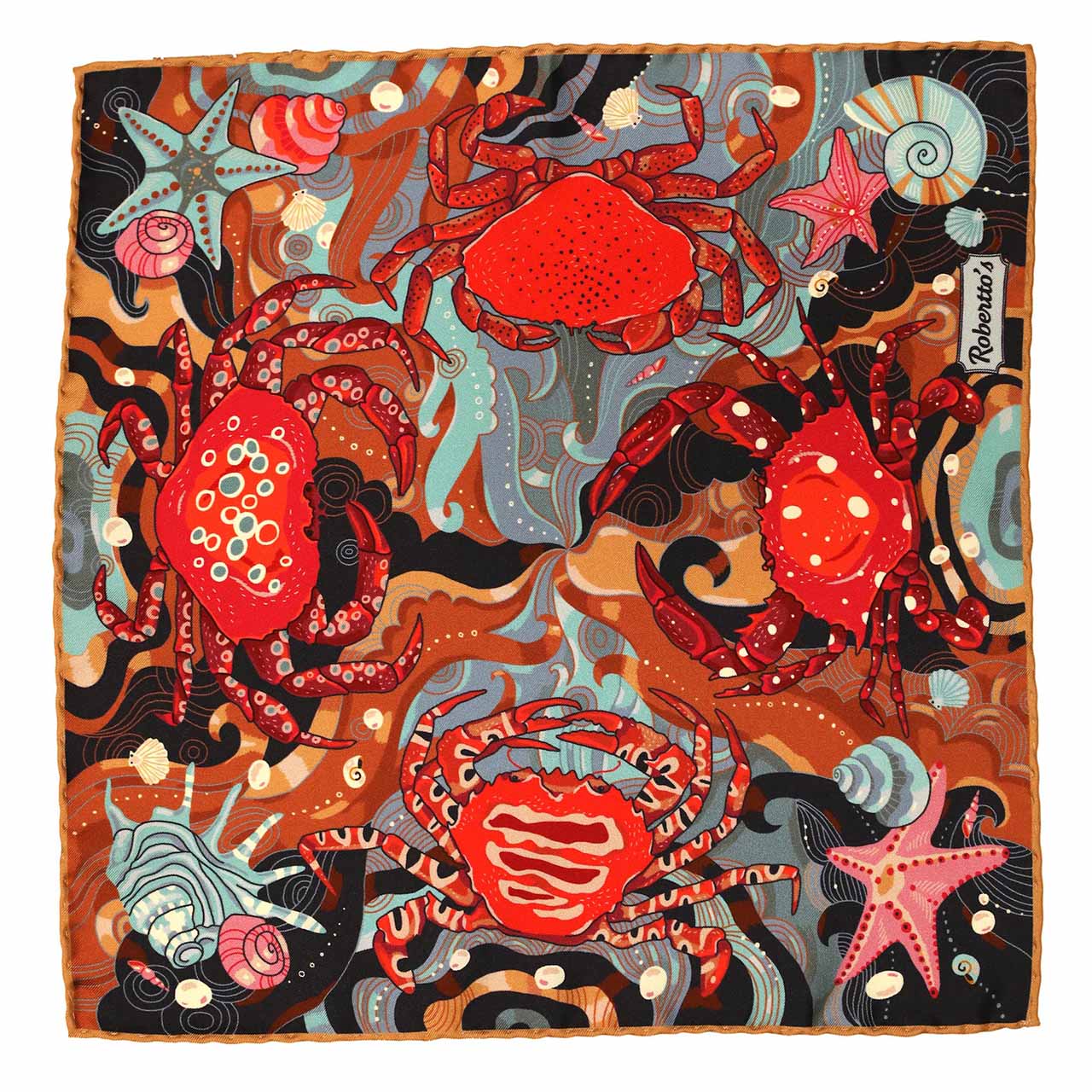 After The Tide Cafe Latte Pocket Square
