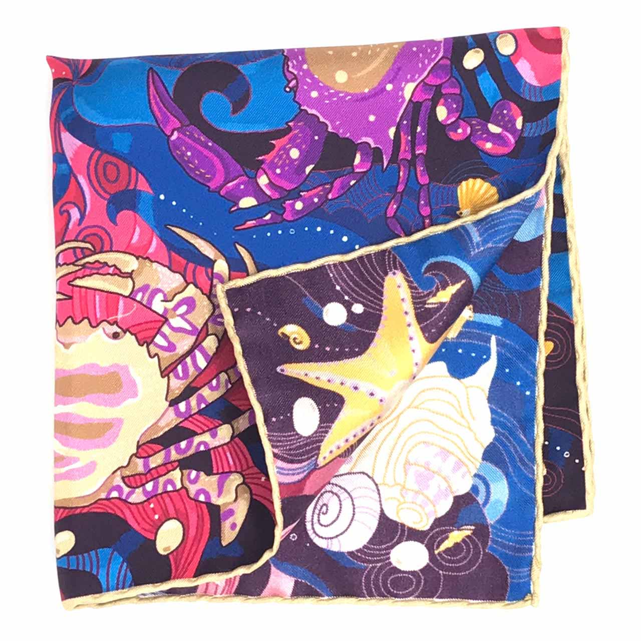 After The Tide Oyster Pocket Square
