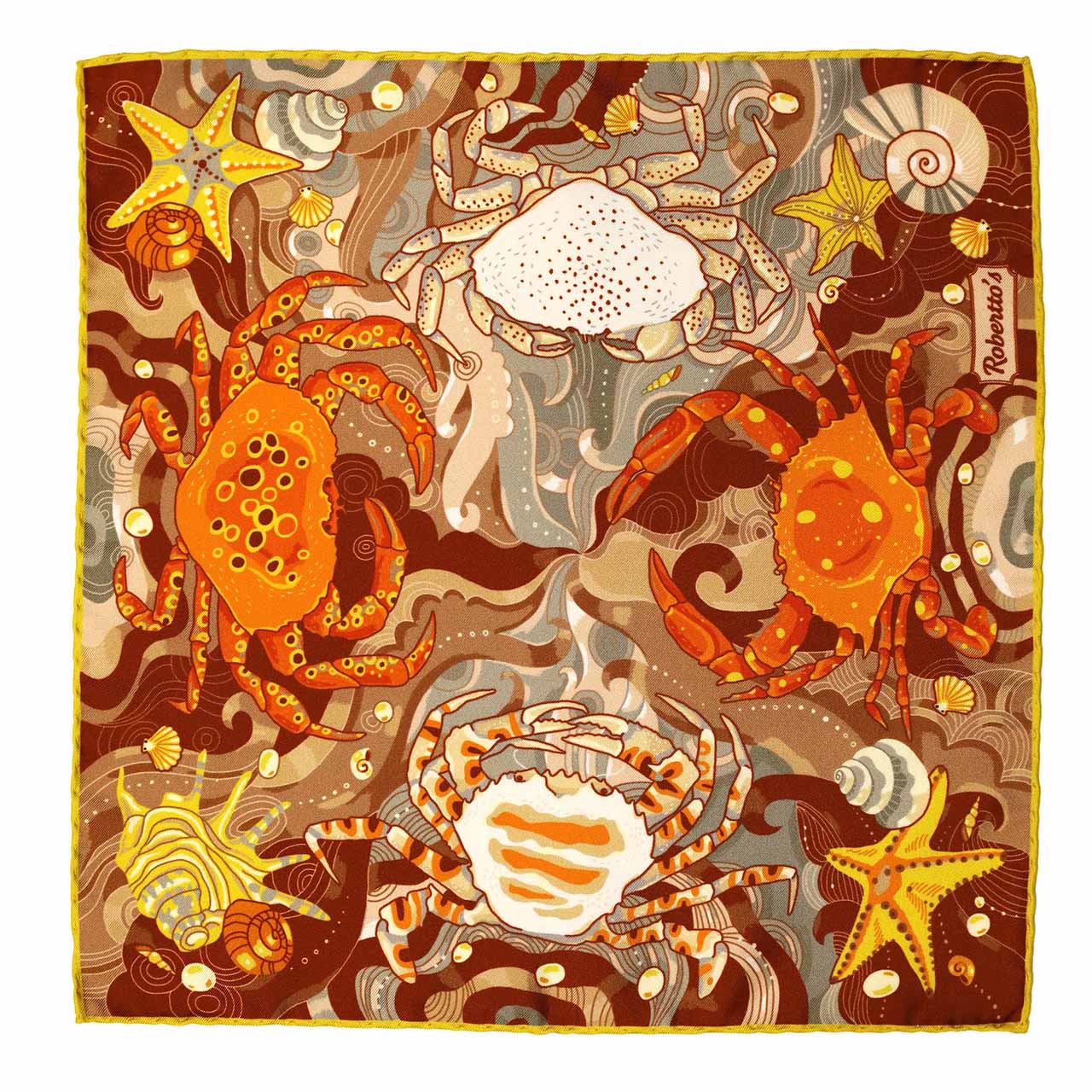 After The Tide Lemon Yellow Pocket Square