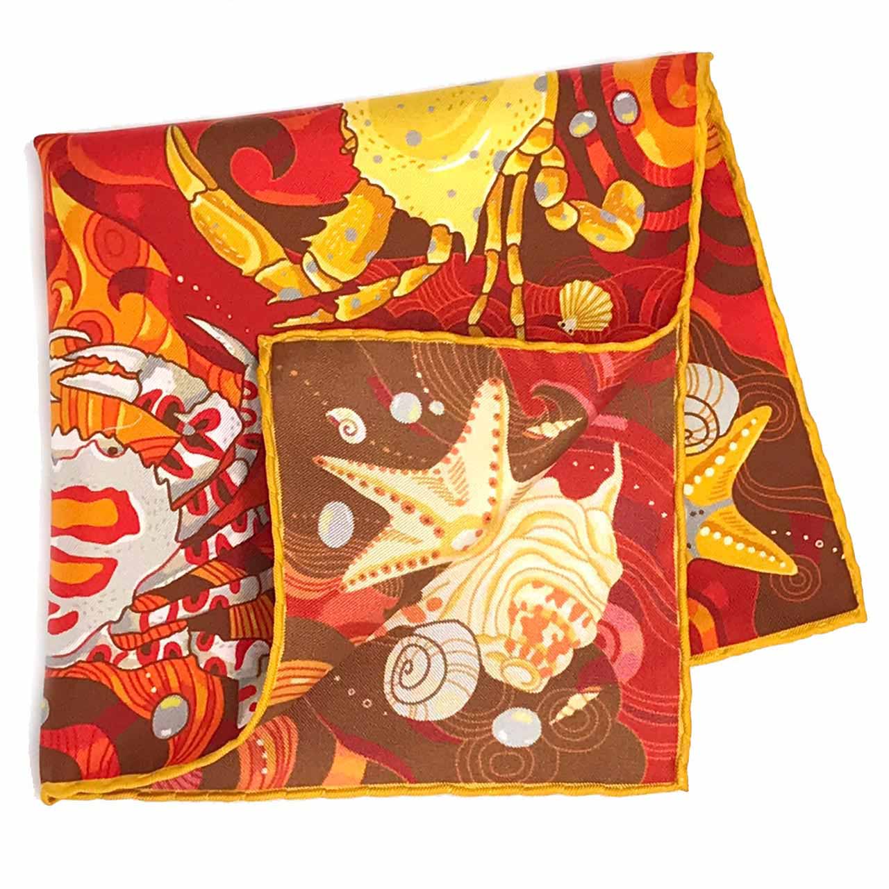 After The Tide Honey Yellow Pocket Square