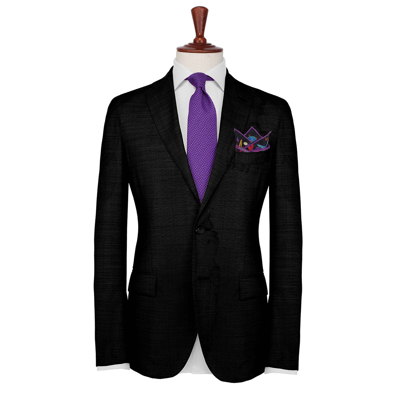 After The Tide Purple Pocket Square