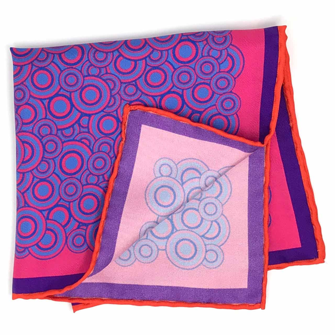 Quadrophenia Fuchsia Pocket Square