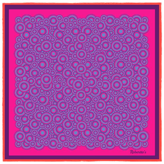Quadrophenia Fuchsia Pocket Square