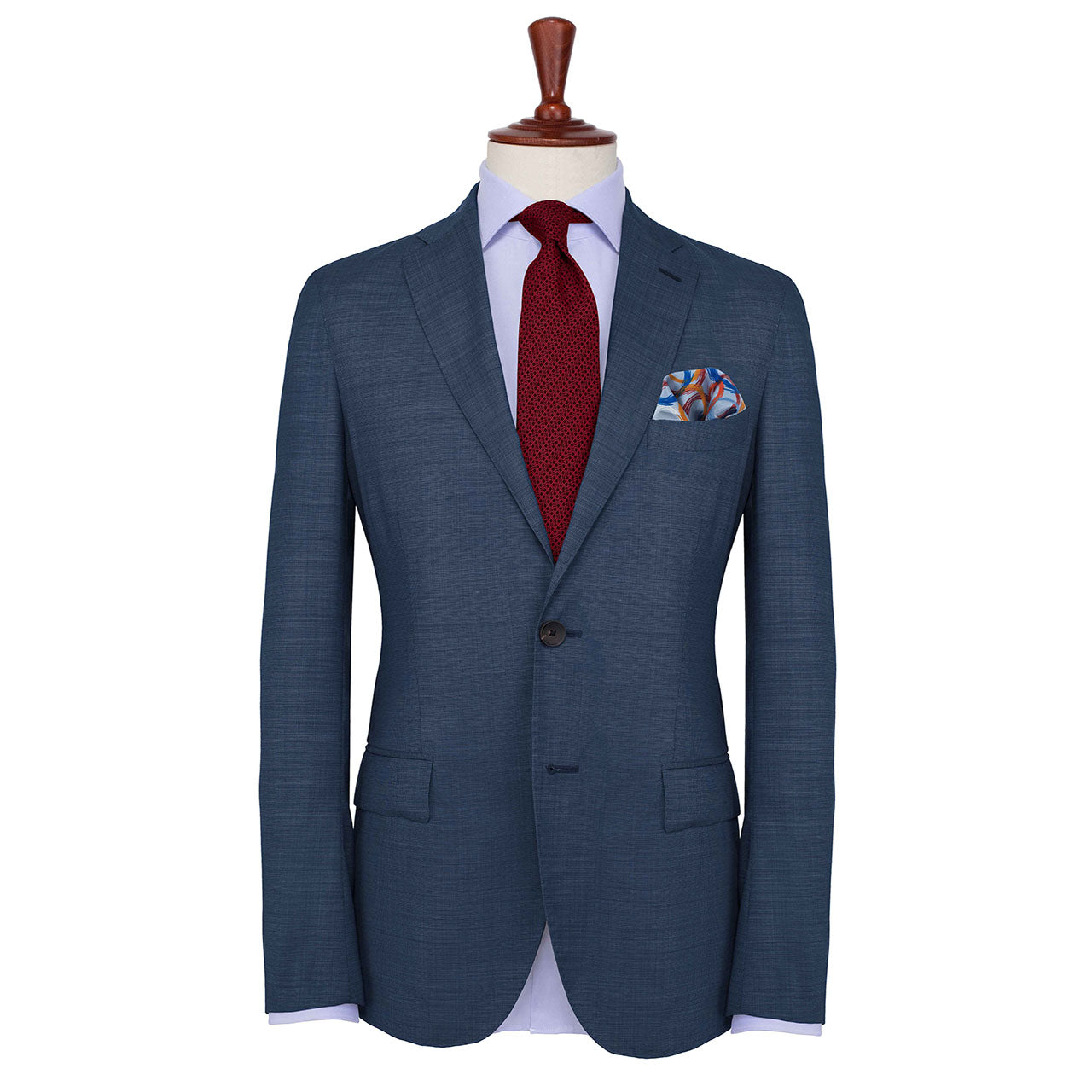 Running Rings Pastel Blue Pocket Square