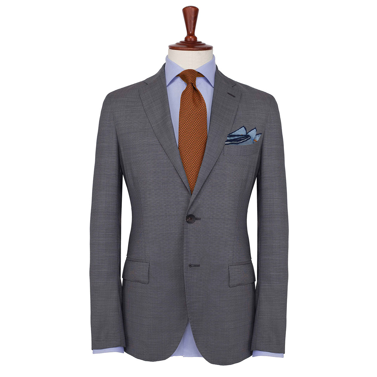 Running Rings Pastel Blue Pocket Square