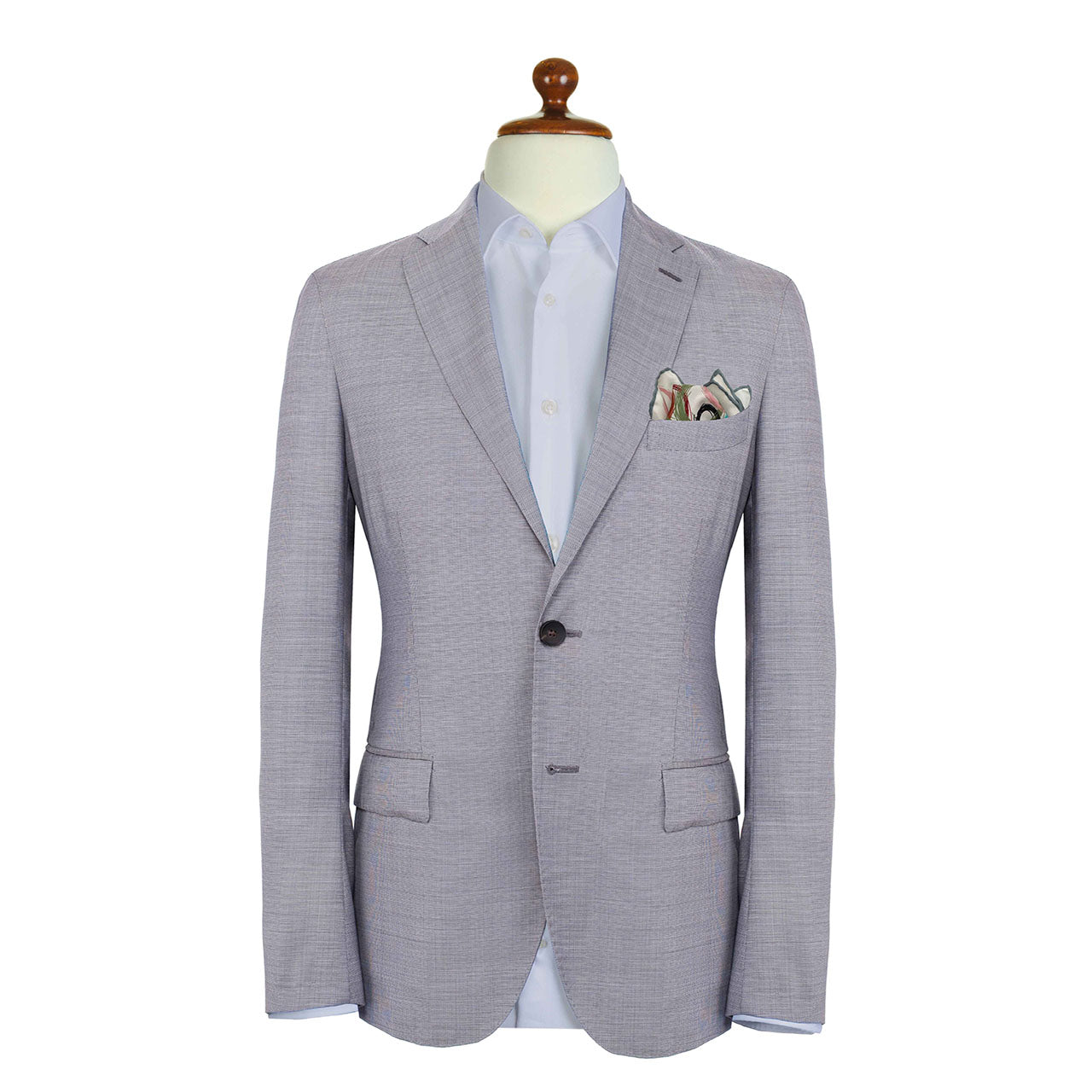 Running Rings Pearl White Pocket Square