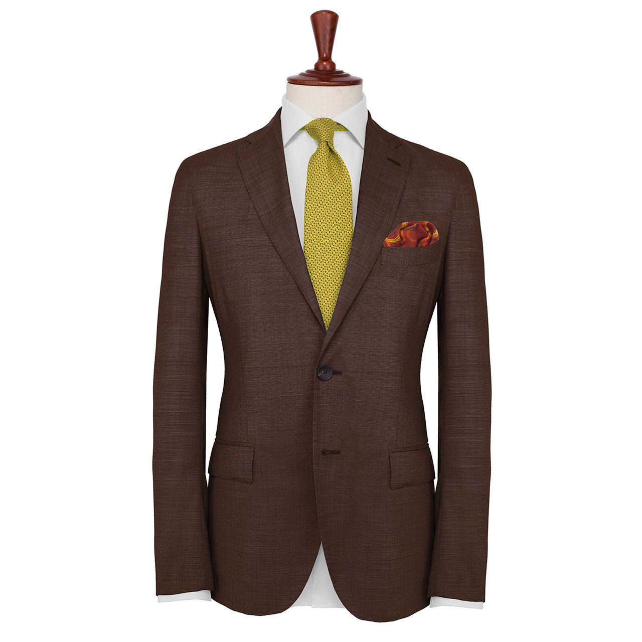 Running Rings Maroon Pocket Square