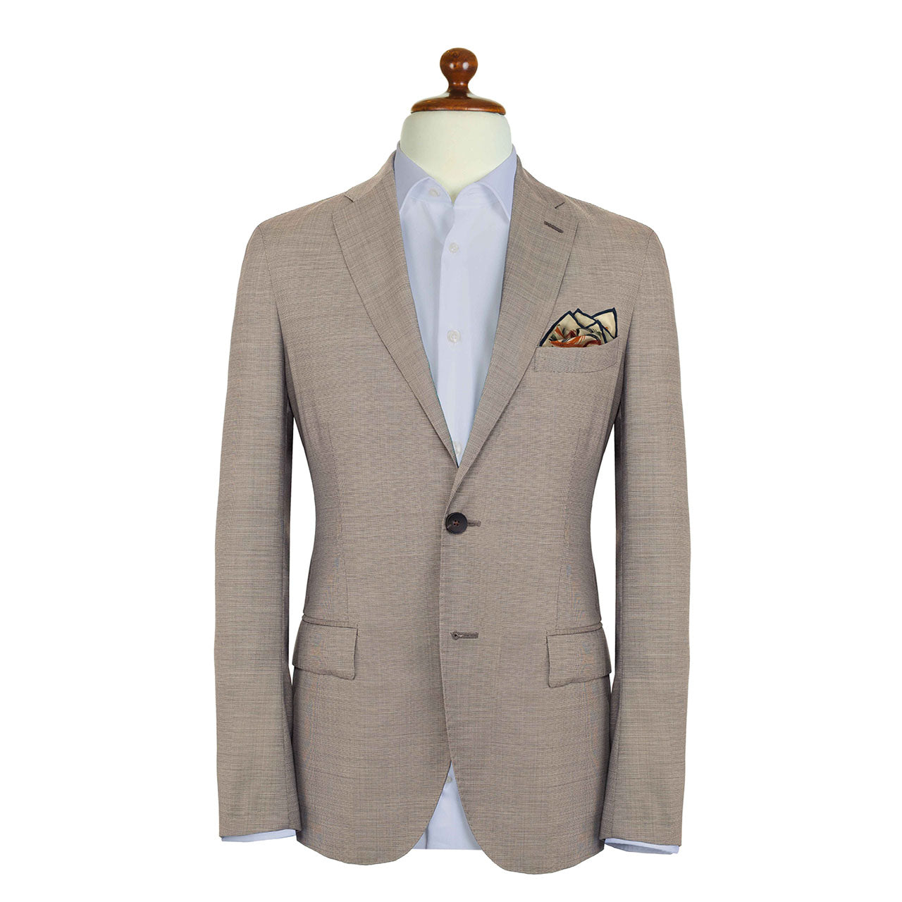 Running Rings Cream Pocket Square