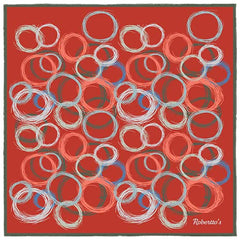 Running Rings Red Pocket Square