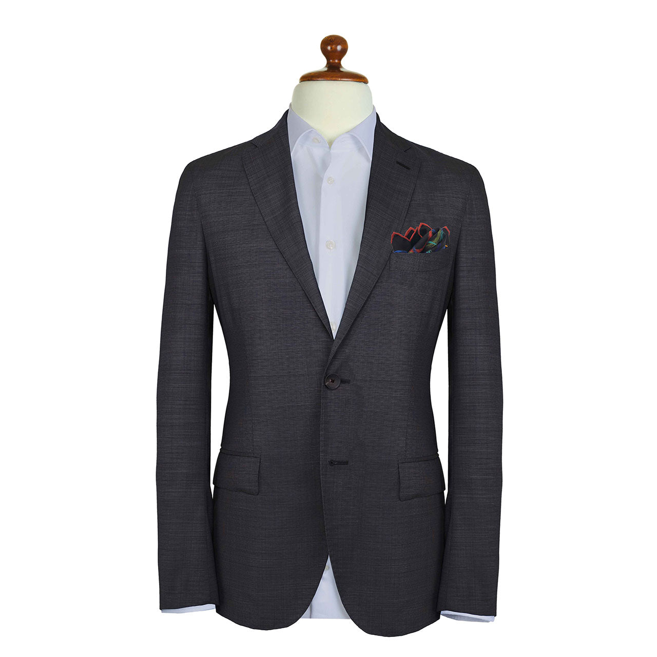 Running Rings Black Pocket Square