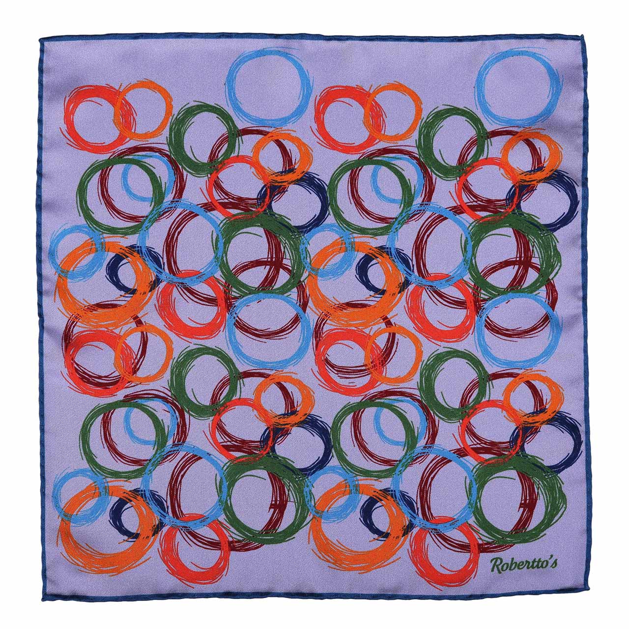 Running Rings Lavender Pocket Square