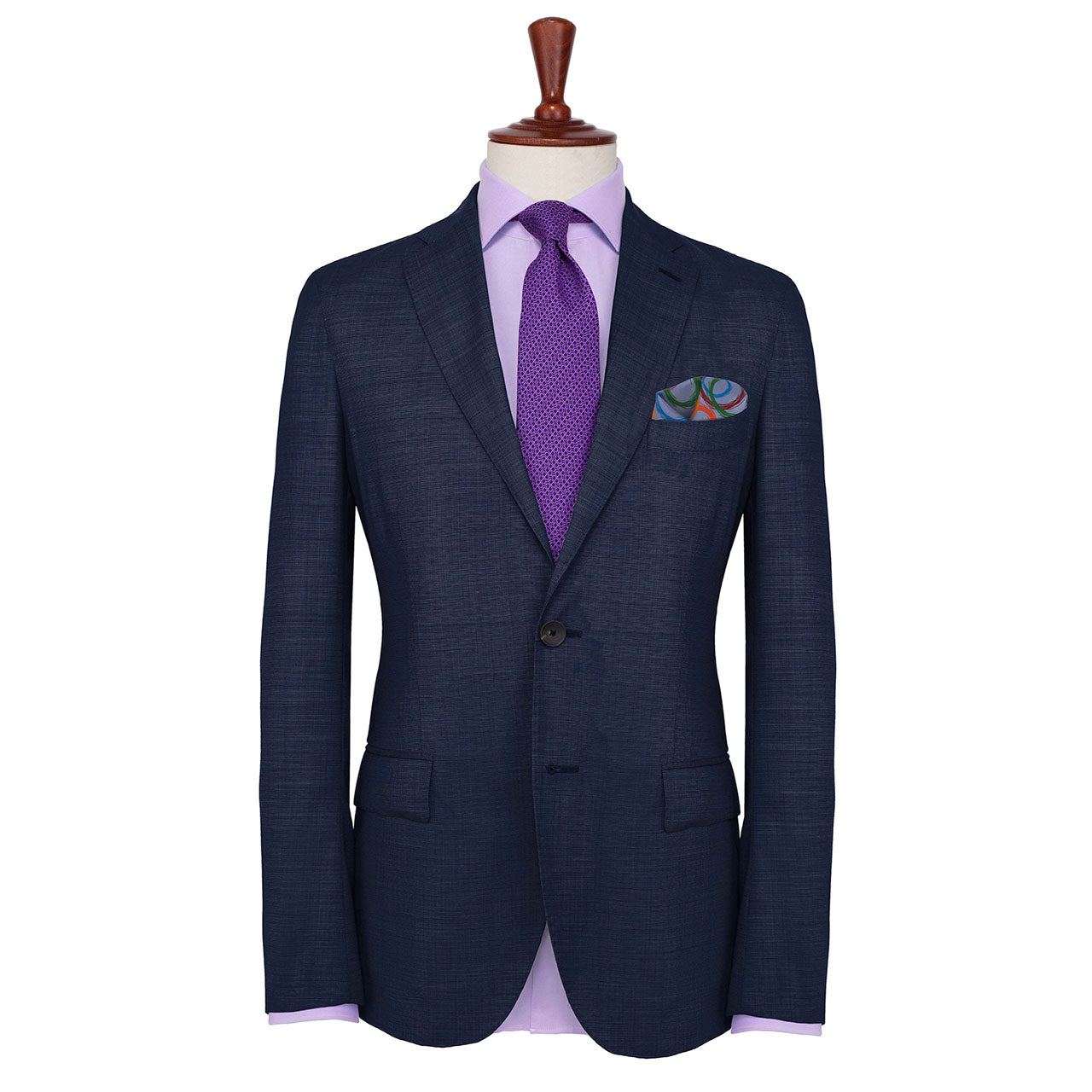 Running Rings Lavender Pocket Square