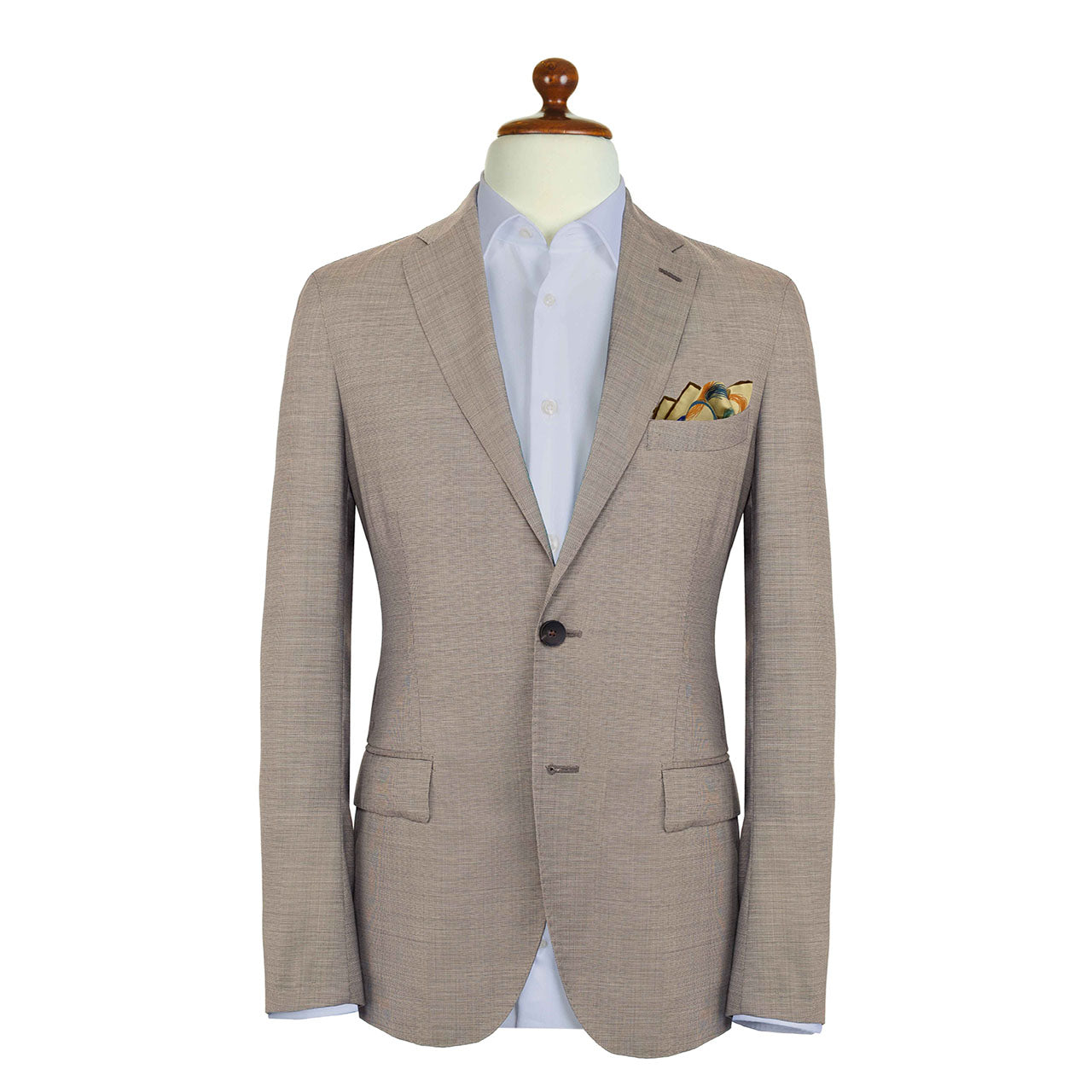 Running Rings Sepia Pocket Square