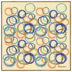 Running Rings Sepia Pocket Square