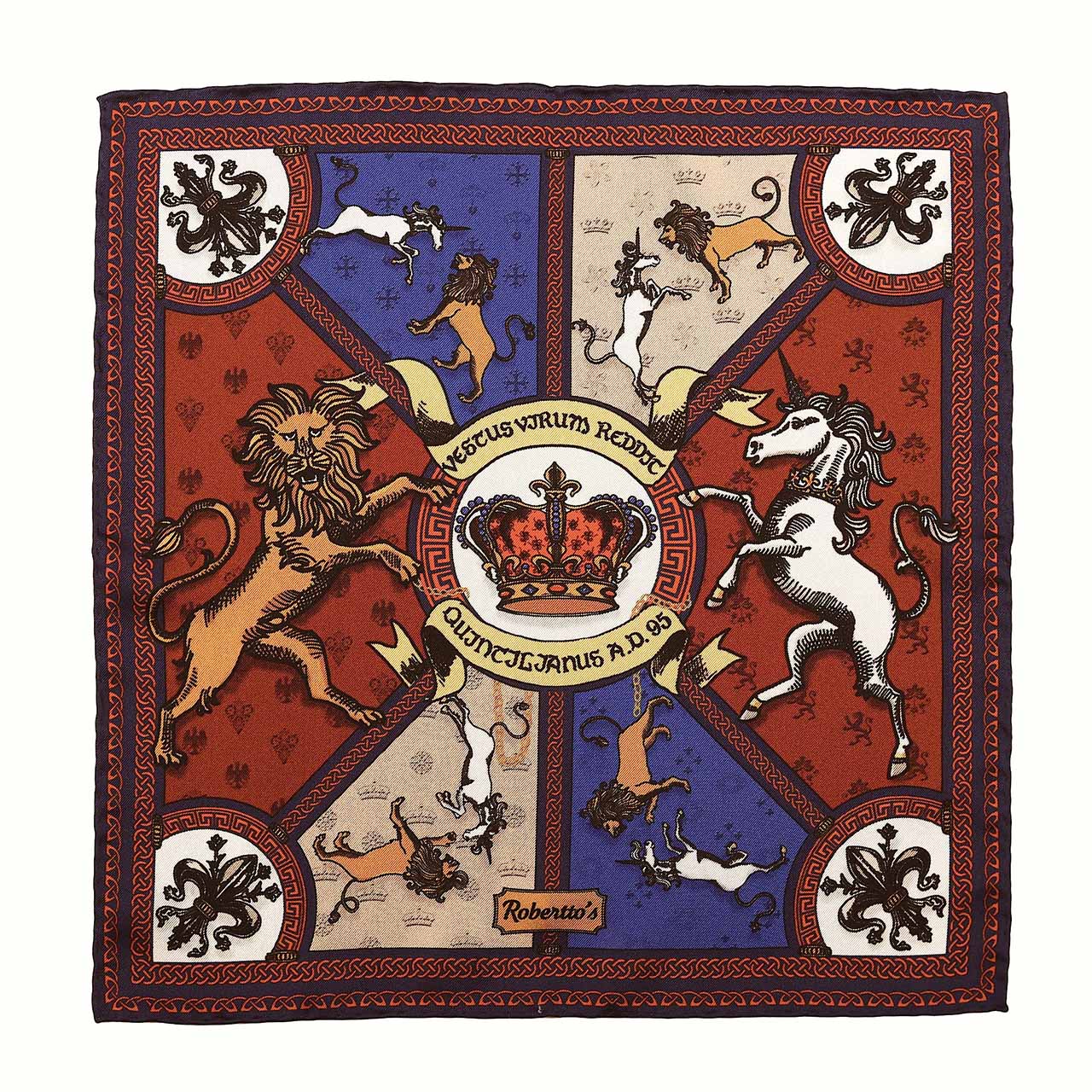 Leon et Equus Burgundy Pocket Square