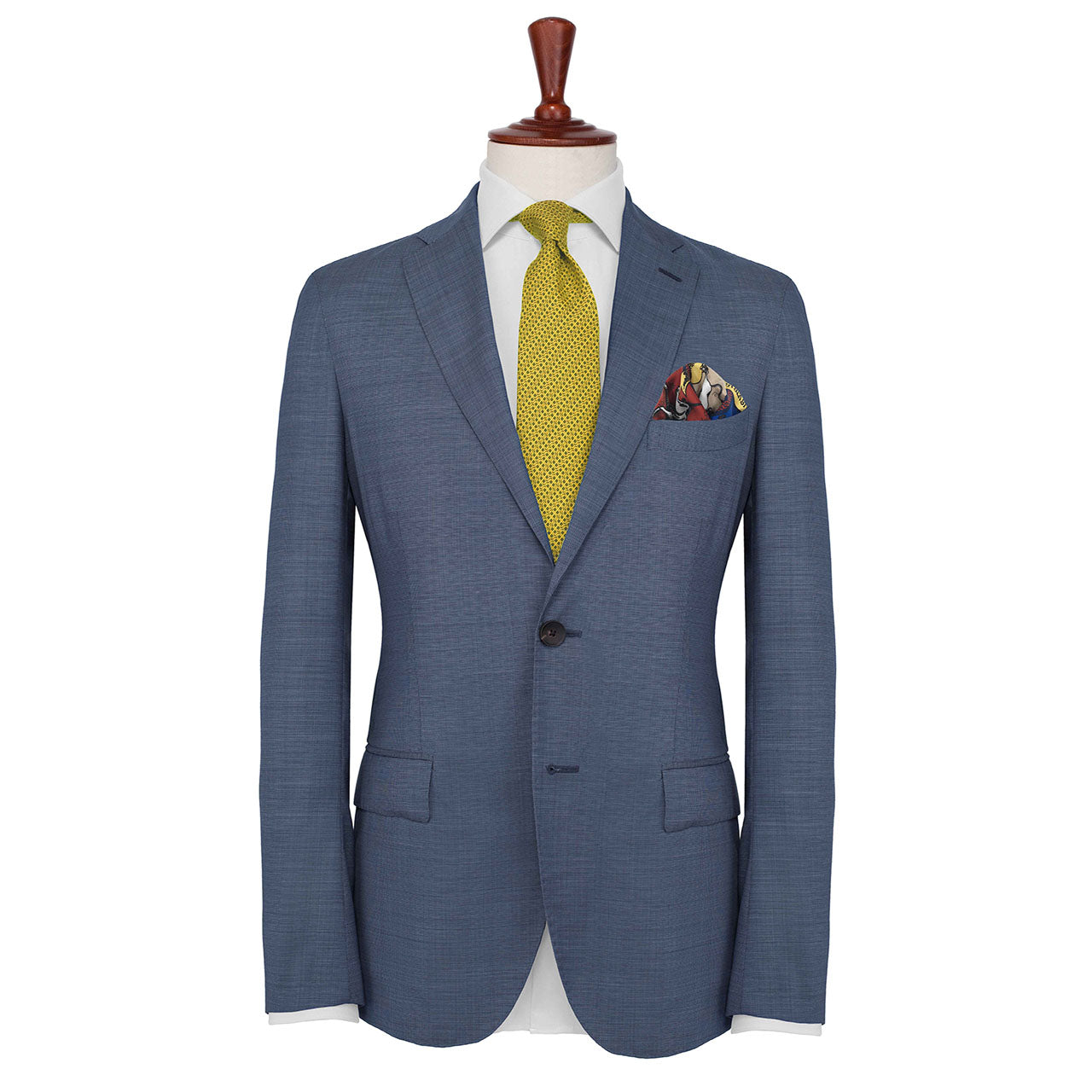 Leon et Equus Burgundy Pocket Square