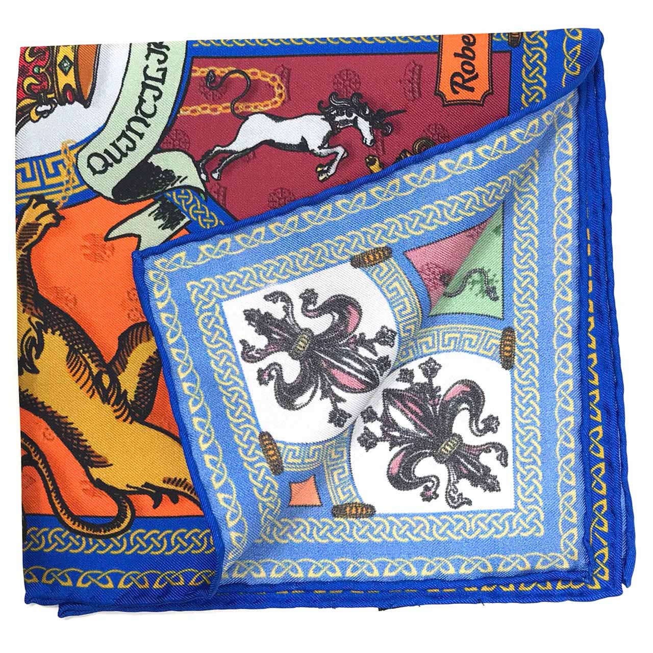 Leon et Equus Orange Pocket Square