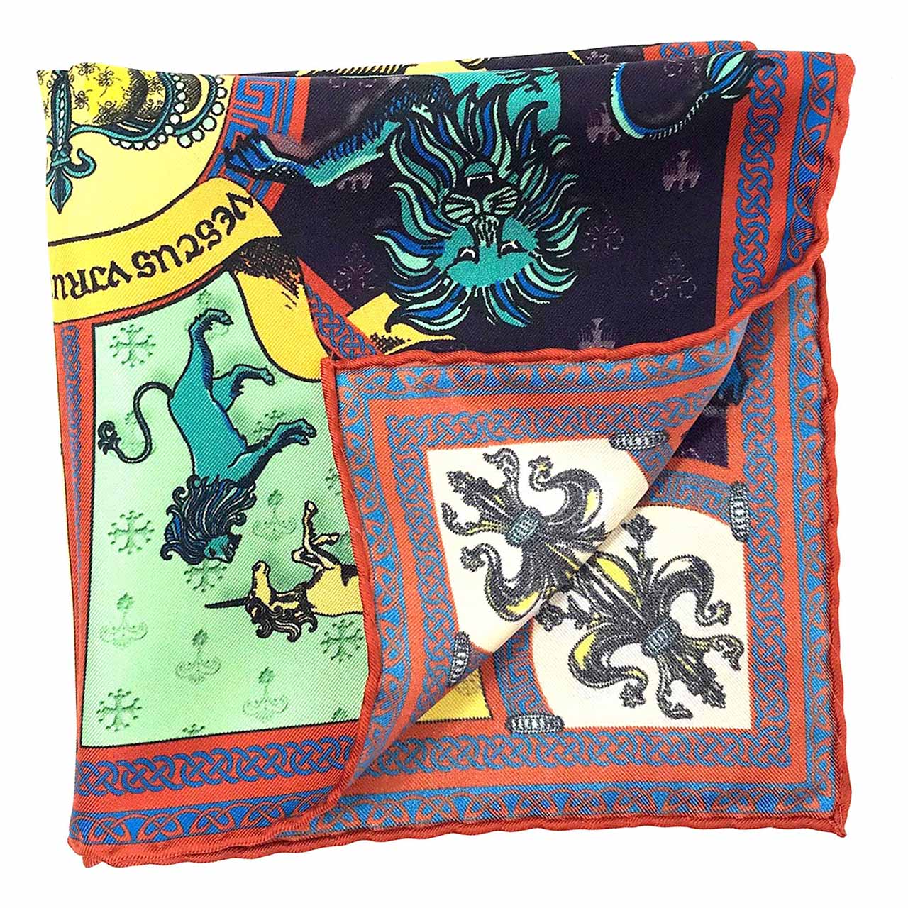Leon et Equus Charcoal Pocket Square