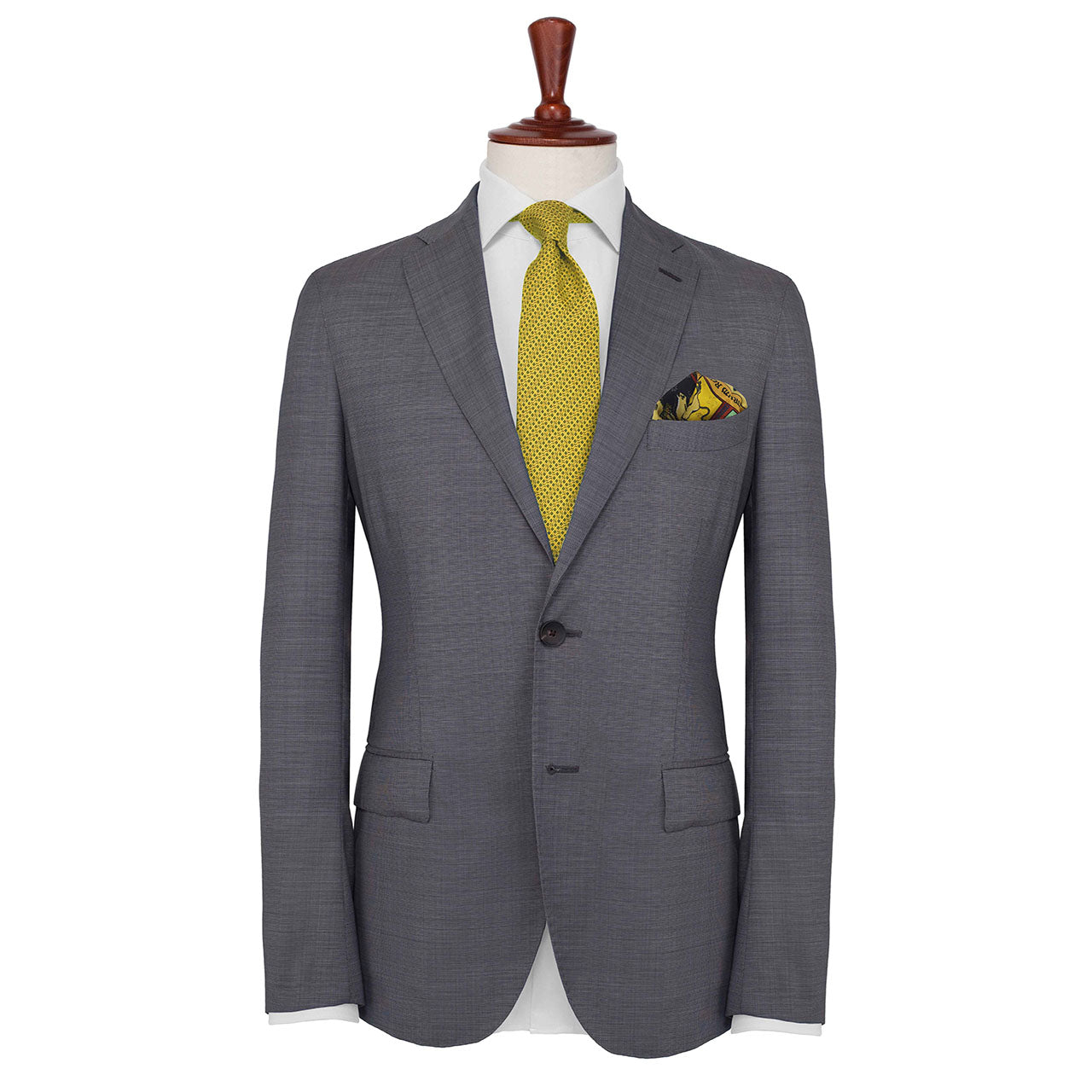 Leon et Equus Charcoal Pocket Square