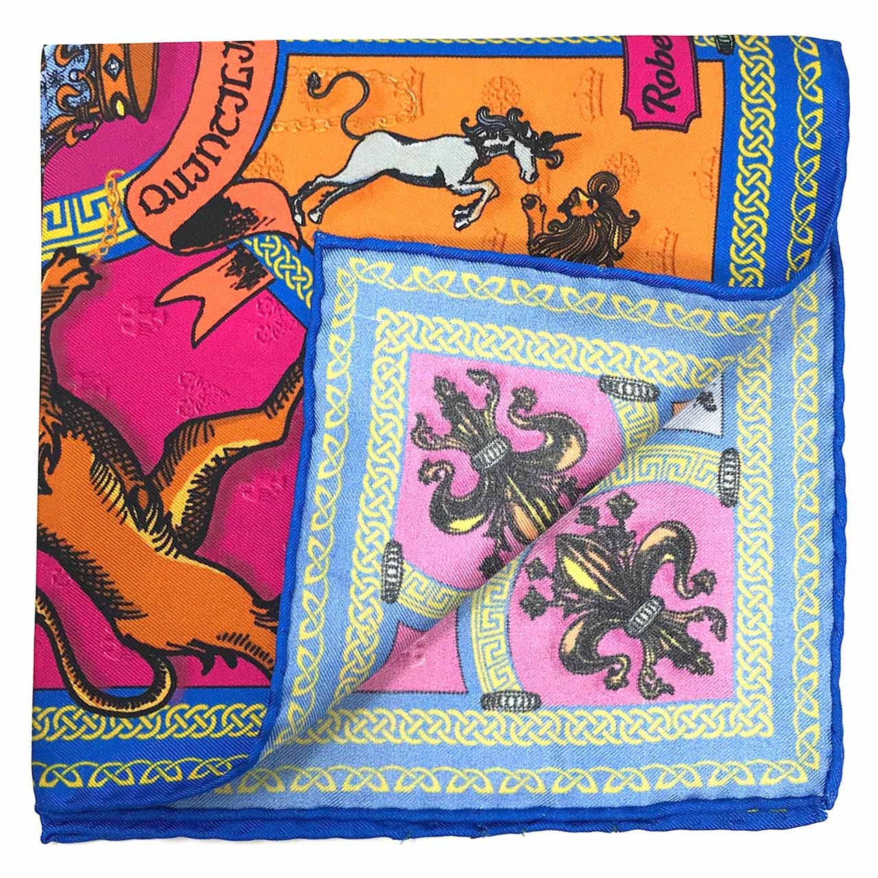 Leon et Equus Fuchsia Pocket Square
