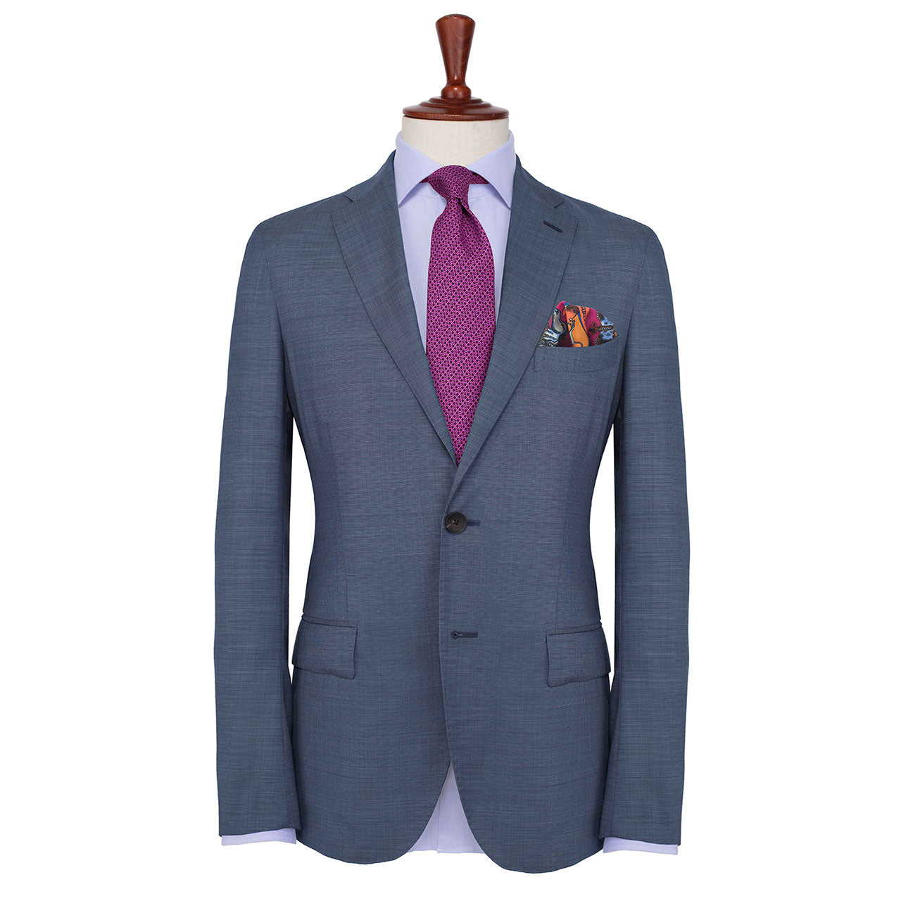 Leon et Equus Fuchsia Pocket Square